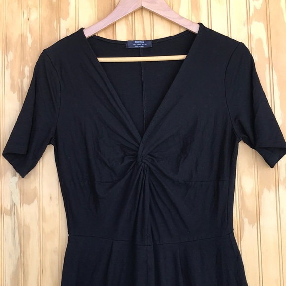 Black Twisted Sister Wide Leg Flowy Jumpsuit - Picture 2 of 3